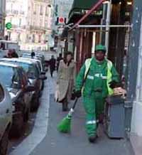 Parisian street cleaner
