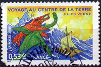 Voyage to the centre of the Earth - a stamp