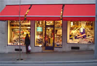 Christmas windows in a little town